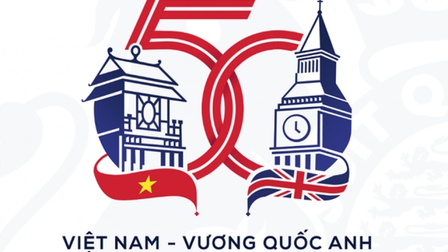 Logo for 50 years of Vietnam – UK diplomacy unveiled 