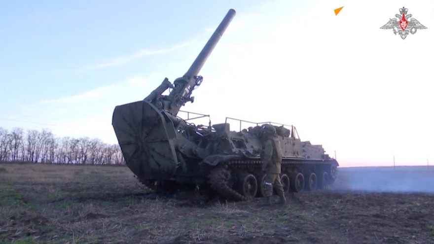 Pháo tự hành “Tulip thép” của Nga tấn công mục tiêu ở Ukraine