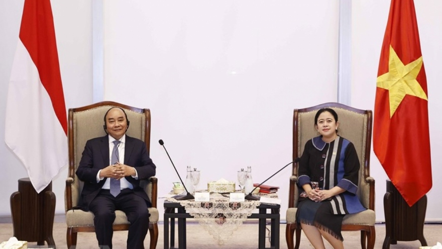 President Phuc meets Indonesian parliamentary leaders