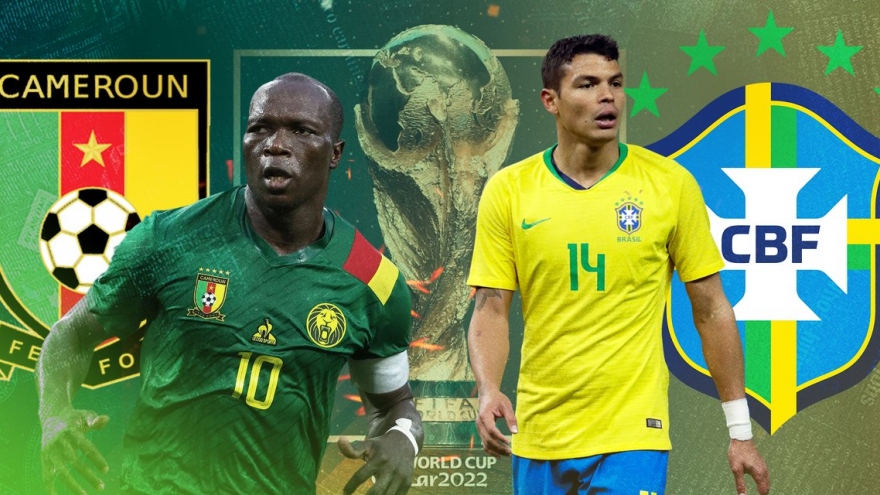 Link xem trực tiếp bóng đá Cameroon vs Brazil 2h ngày 3/12