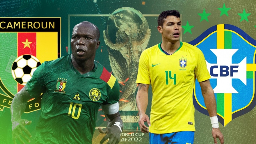Link xem trực tiếp bóng đá Cameroon vs Brazil 2h ngày 3/12 