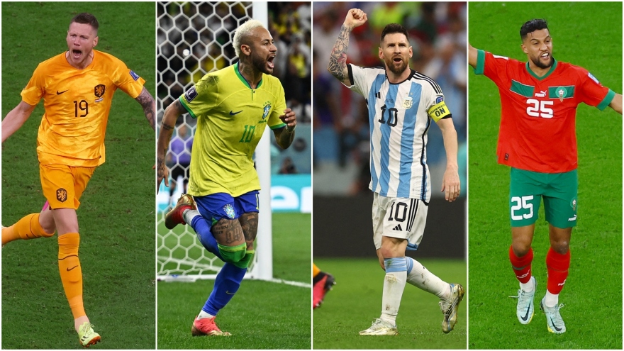 Đội hình tiêu biểu vòng tứ kết World Cup 2022: Vinh danh Messi và Neymar