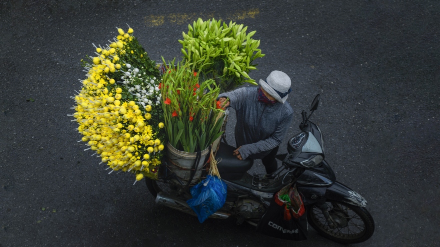 Những chiếc nón di chuyển trên phố phường Hà Nội