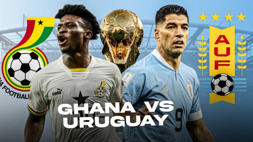 Link xem trực tiếp bóng đá Ghana vs Uruguay 22h ngày 2/12 