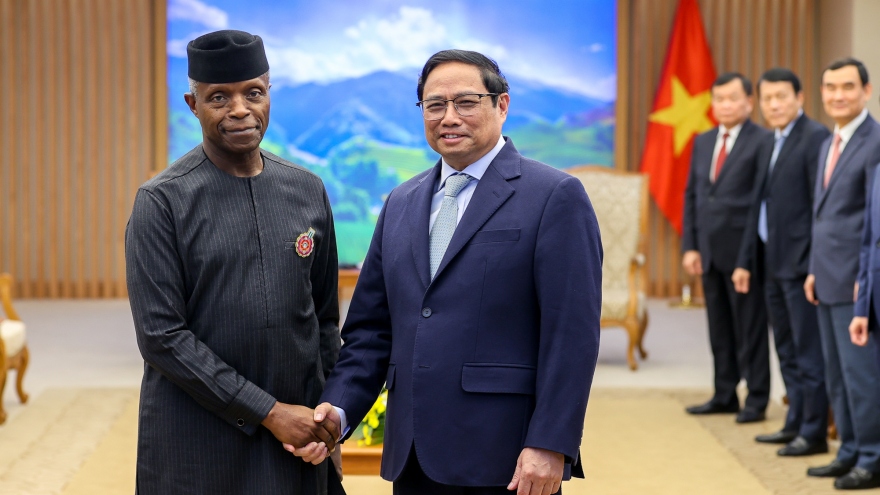 
        Thủ tướng Phạm Minh Chính tiếp Phó Tổng thống Nigeria Yemi Osinbajo
                              