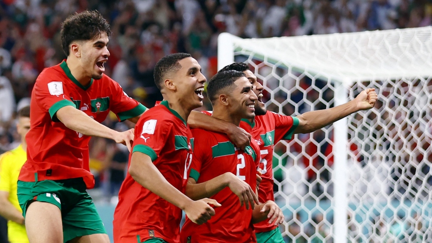 Morocco trở thành bất ngờ lớn nhất tại World Cup 2022
