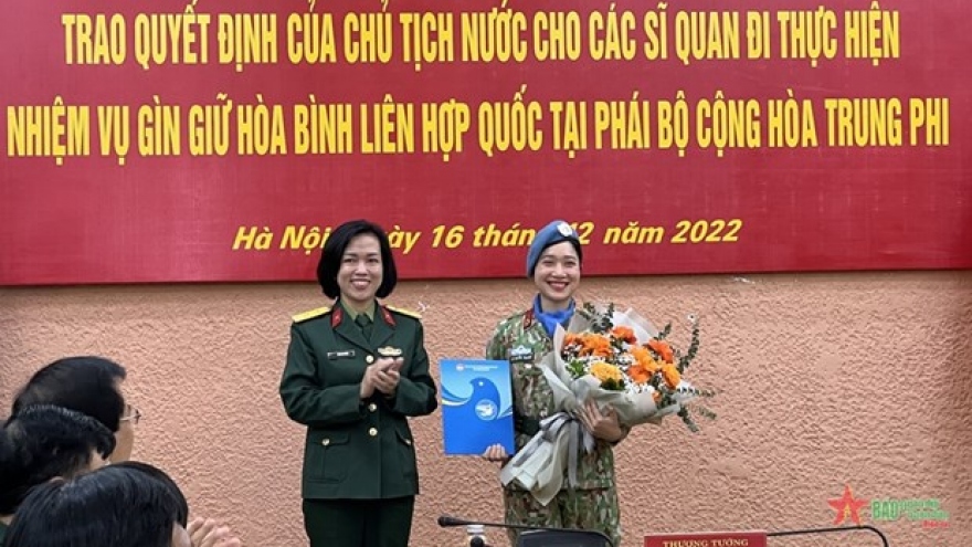 Four Vietnamese peacekeepers to depart for Central African Republic