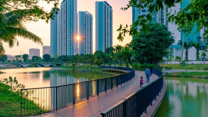 Những mảng rừng xanh vun đắp tâm hồn tại KĐT Ecopark