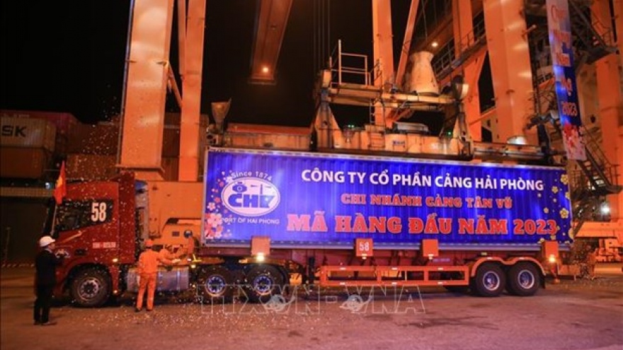 First cargo welcomed in Hai Phong, Da Nang