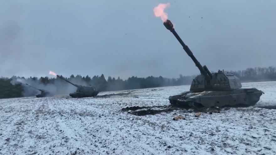 Xem pháo tự hành Msta-SM2 của Nga khai hỏa trong chiến dịch ở Ukraine