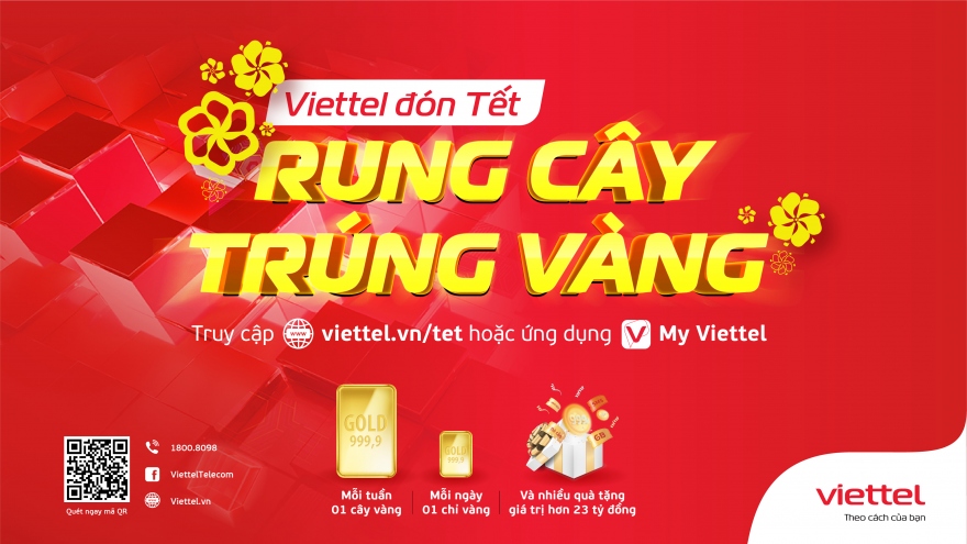 Viettel tặng khách hàng mỗi ngày 1 chỉ vàng, mỗi tuần 1 cây vàng nhân dịp Tết