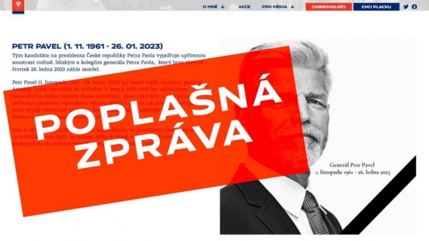 Bầu cử Tổng thống Séc: Ứng viên Petr Pavel bị tung tin giả đã qua đời