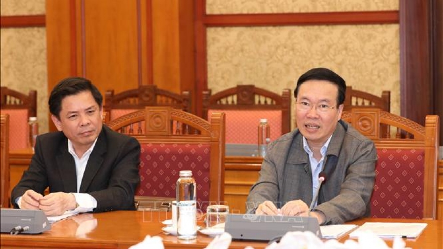 Thường trực Ban Bí thư Võ Văn Thưởng chủ trì Hội nghị giao ban với các ban Đảng