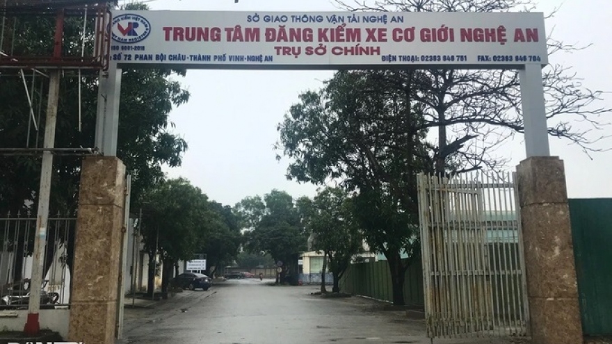 Khám xét trụ sở Trung tâm Đăng kiểm xe cơ giới 3701S Nghệ An