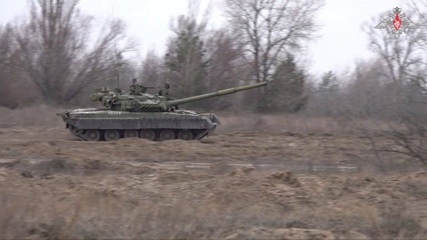 Xe tăng T-90M của Nga phối hợp hoạt động cùng UAV để tăng hiệu quả chiến đấu
