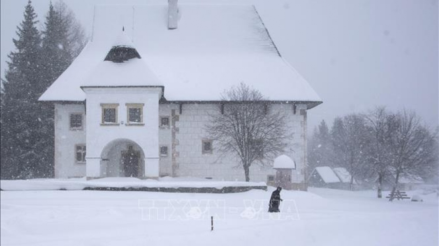 Bão tuyết gây gián đoạn giao thông và mất điện tại Séc và Slovakia