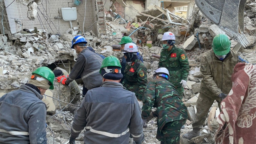 Đoàn cứu hộ Việt Nam xác định thêm 2 vị trí có nạn nhân ở khu vực động đất Thổ Nhĩ Kỳ