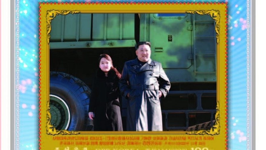 Triều Tiên công bố thiết kế tem in hình con gái nhà lãnh đạo Kim Jong-un