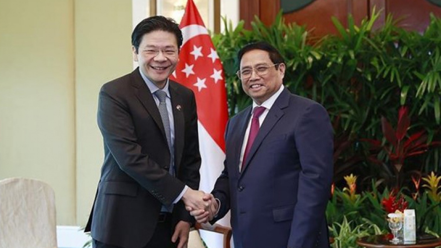 Prime Minister Pham Minh Chinh meets with Singaporean Deputy PM