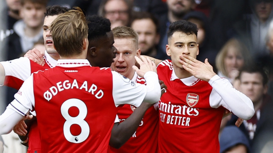 Bảng xếp hạng Ngoại hạng Anh mới nhất: Arsenal bỏ xa Man City 8 điểm