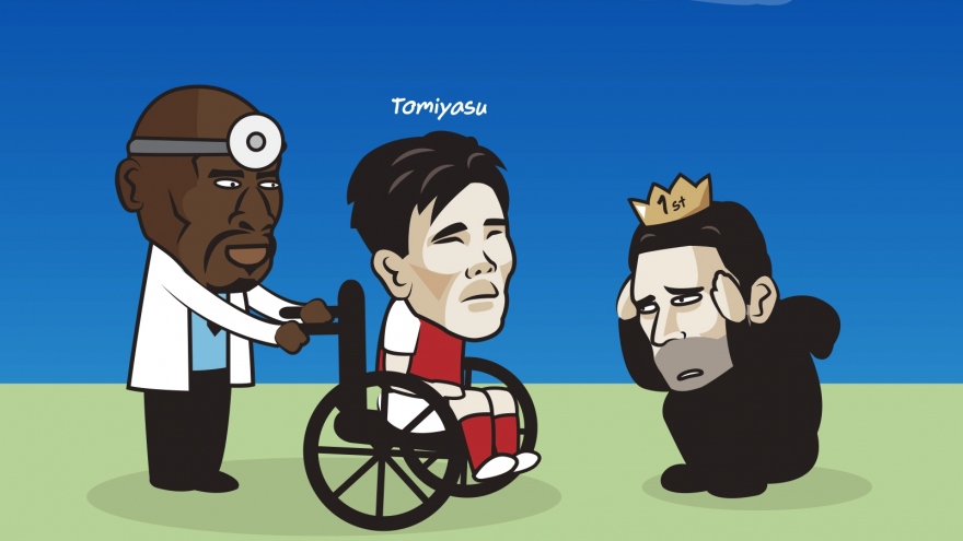 Biếm họa 24h: Arsenal "méo mặt" vì sao Nhật Bản