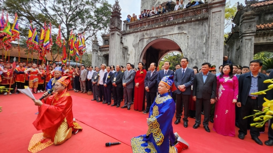 Thanh Hoá đón nhận danh hiệu di sản văn hoá phi vật thể quốc gia Lễ hội đền Bà Triệu