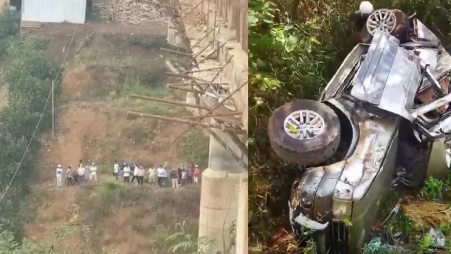 Hiện trường vụ ô tô lao xuống vực sâu ở Bảo Lộc, 2 ông cháu tử nạn thương tâm