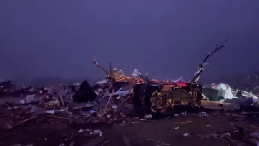 Lốc xoáy và giông bão “tấn công” bang Mississippi, 14 người thiệt mạng