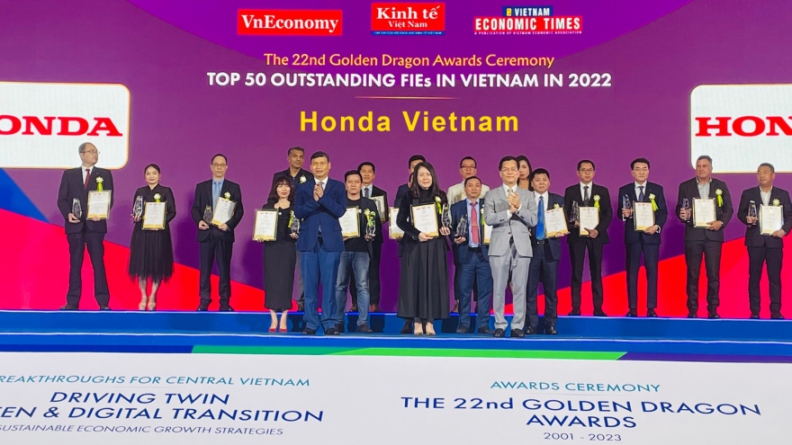 Honda Việt Nam vinh dự nhận giải thưởng Rồng Vàng lần thứ 18