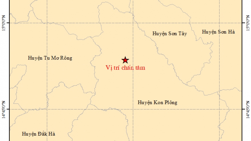 Liên tiếp xảy ra 2 trận động đất tại Kon Tum