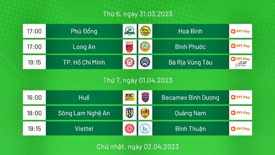 Lịch thi đấu vòng loại Cúp Quốc gia 2023: Ngày hội bóng đá ở Thiên Trường