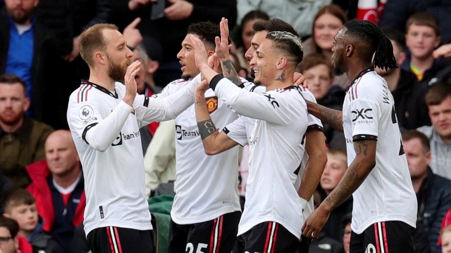 Kết quả vòng 31 Ngoại hạng Anh: Antony giúp MU thắng thuyết phục Nottingham Forest