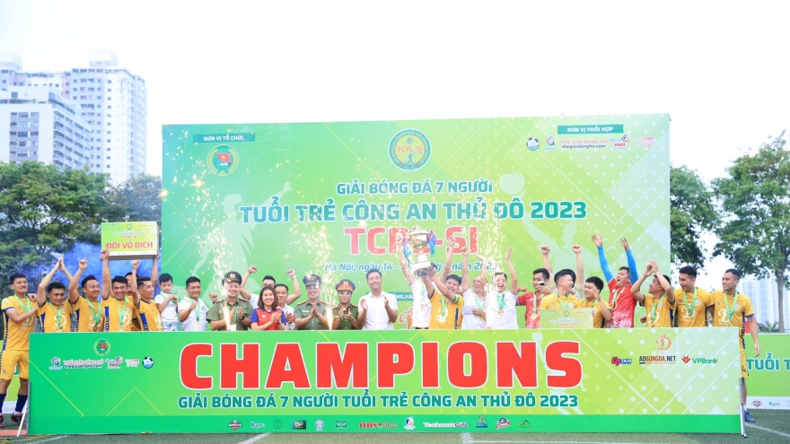 Giải bóng đá 7 người Tuổi trẻ Công an thủ đô 2023 thành công tốt đẹp