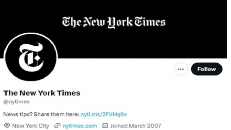 Lý do báo New York Times mất tích xanh Twitter