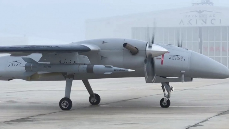 UAV Akinci của Thổ Nhĩ Kỳ phóng tên lửa siêu thanh diệt mục tiêu cách xa 140km