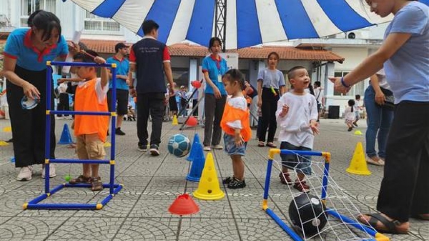 Sports festival held for children with disabilities