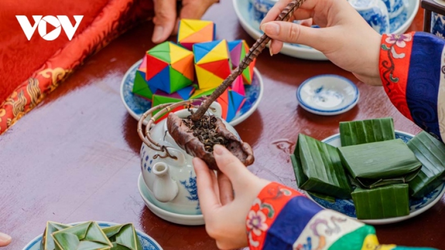 Discovering cornflower blossoming season in Hue Citadel and sampling lotus tea