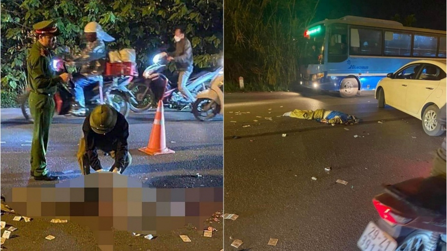 Va chạm với xe đầu kéo, hai vợ chồng đi xe máy tử vong ở Mê Linh, Hà Nội