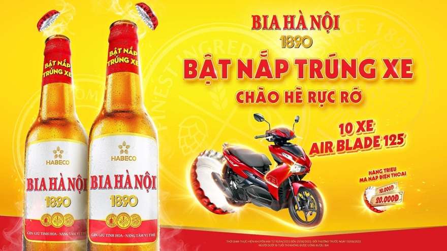 Chào Hè rực rỡ, bật nắp Bia Hà Nội 1890 để trúng ngay xe Air Blade