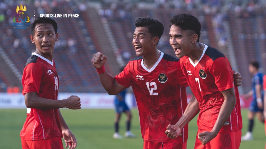 Kết quả bóng đá SEA Games 32: U22 Indonesia thắng "5 sao" trước U22 Myanmar