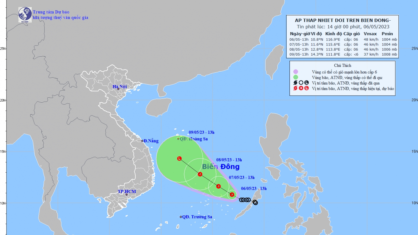 Tropical depression enters East Sea