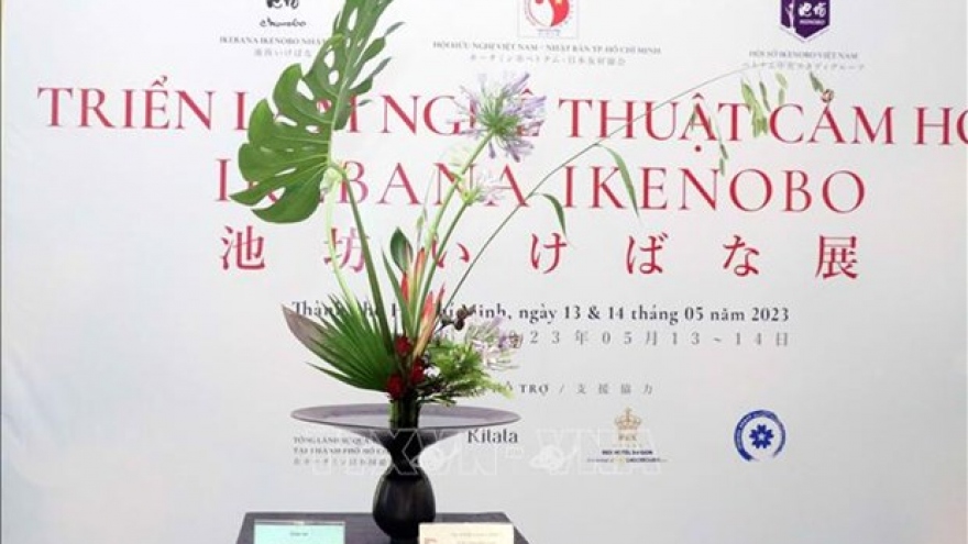 Japanese flower arrangement exhibition opens in HCM City
