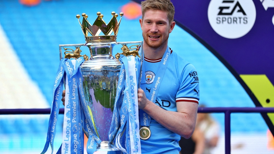 Kevin De Bruyne là “vua kiến tạo” Ngoại hạng Anh 2022/2023