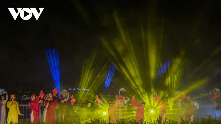 Dazzling light show over Perfume River