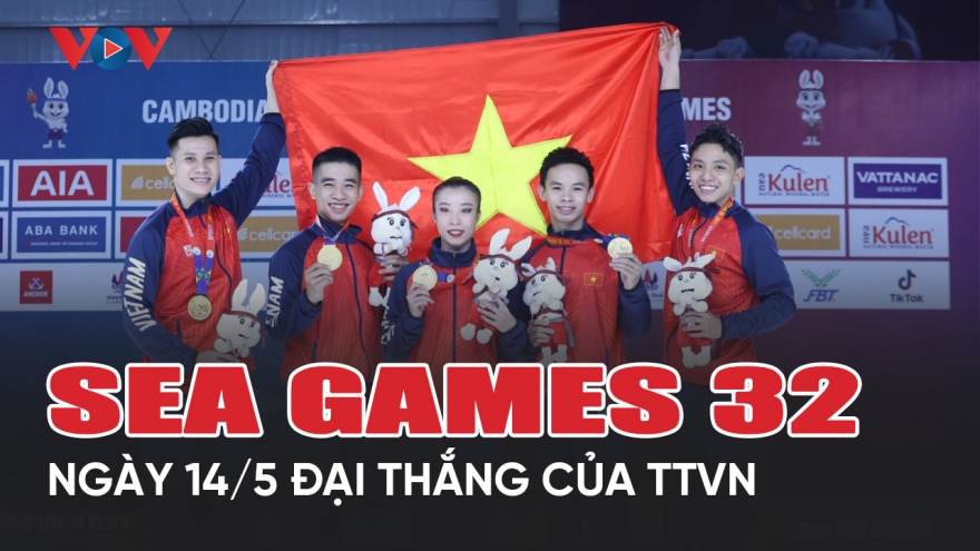 Nhật ký SEA Games 32 ngày 14/5: Việt Nam giành thêm 20 HCV