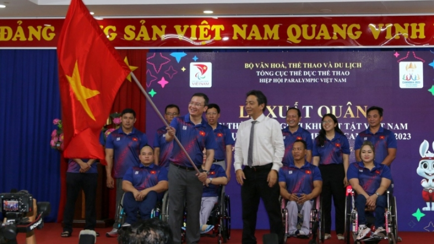 Đoàn thể thao người khuyết tật Việt Nam xuất quân dự ASEAN Para Games 12
