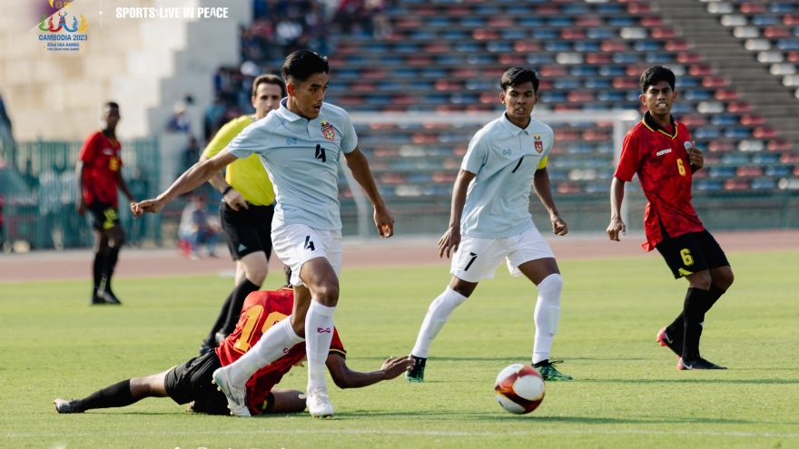 Kết quả bóng đá SEA Games 32: U22 Myanmar thắng nhọc U22 Timor Leste