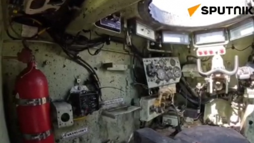 Bên trong xe thiết giáp phương Tây bị Nga phá hủy trên chiến trường Ukraine