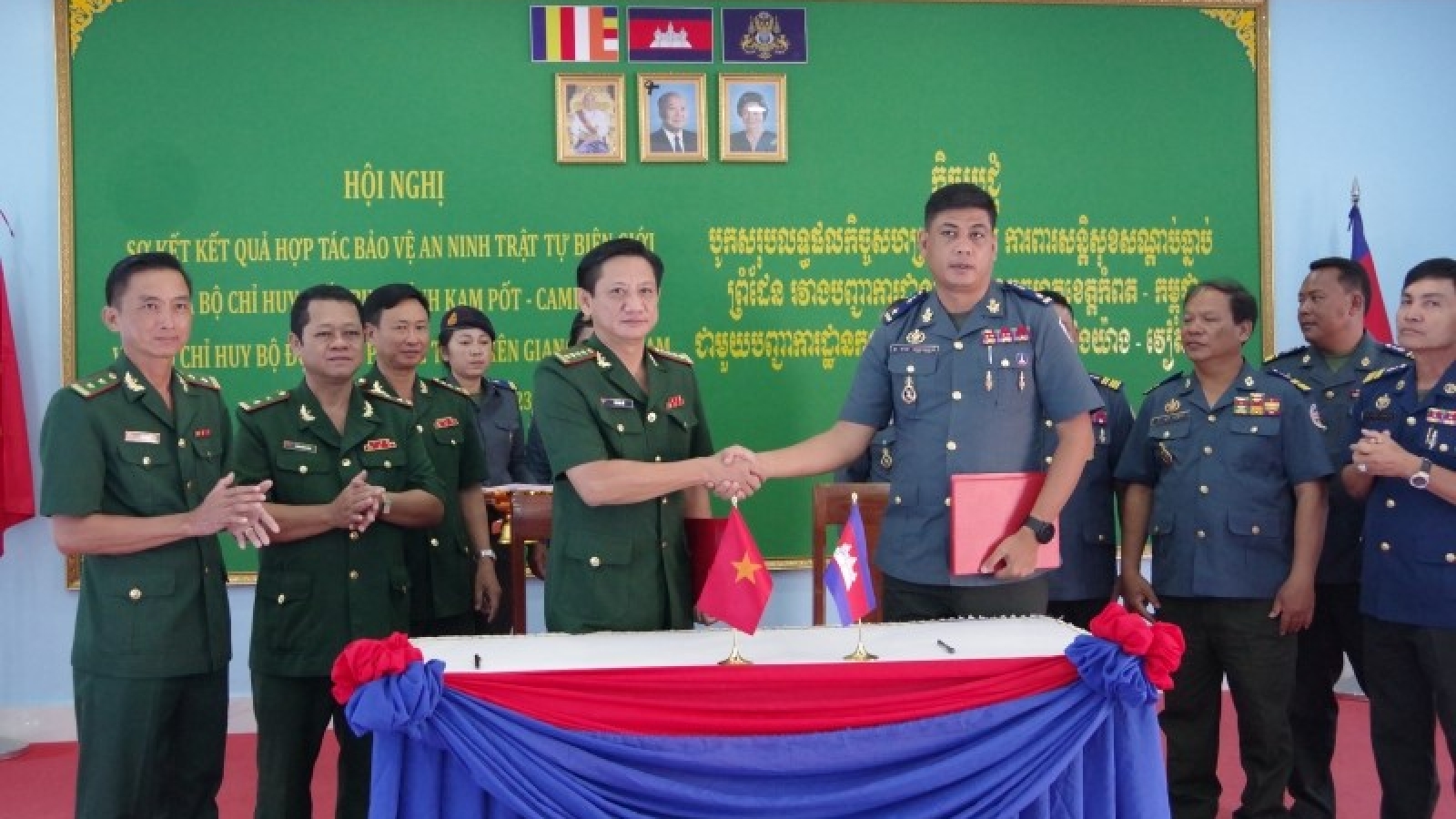 Bộ đội Biên phòng hai tỉnh Kiên Giang và Kampot phối hợp bảo vệ biên giới