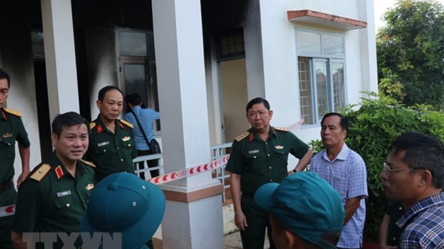 Đoàn công tác Bộ Quốc phòng kiểm tra hiện trường vụ tấn công tại Đắk Lắk